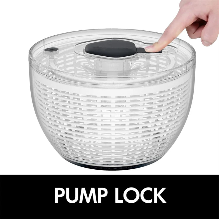LMETJMA-espeador de ensalada de 6,3 QT, secador de lechuga grande, Spinner de una sola mano, fácil de presionar, secador de verduras grande, mezclador de ensalada, lavadora JT251