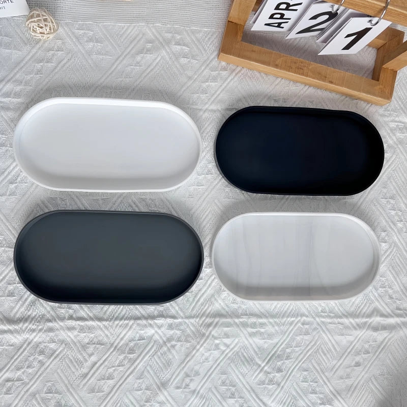 Bandeja de almacenamiento de silicona para baño, cocina, salón, tocador, llaves, cosméticos, anillos, bandeja de almacenamiento
