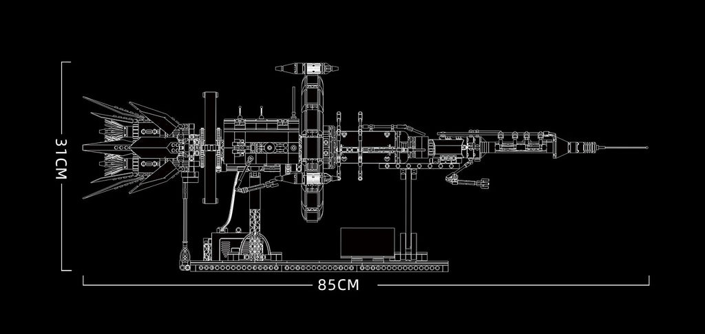 Serie de exploración espacial, modelo de bloques de construcción, estación espacial con propulsor y soporte, adornos MOC creativos de escritorio para adultos