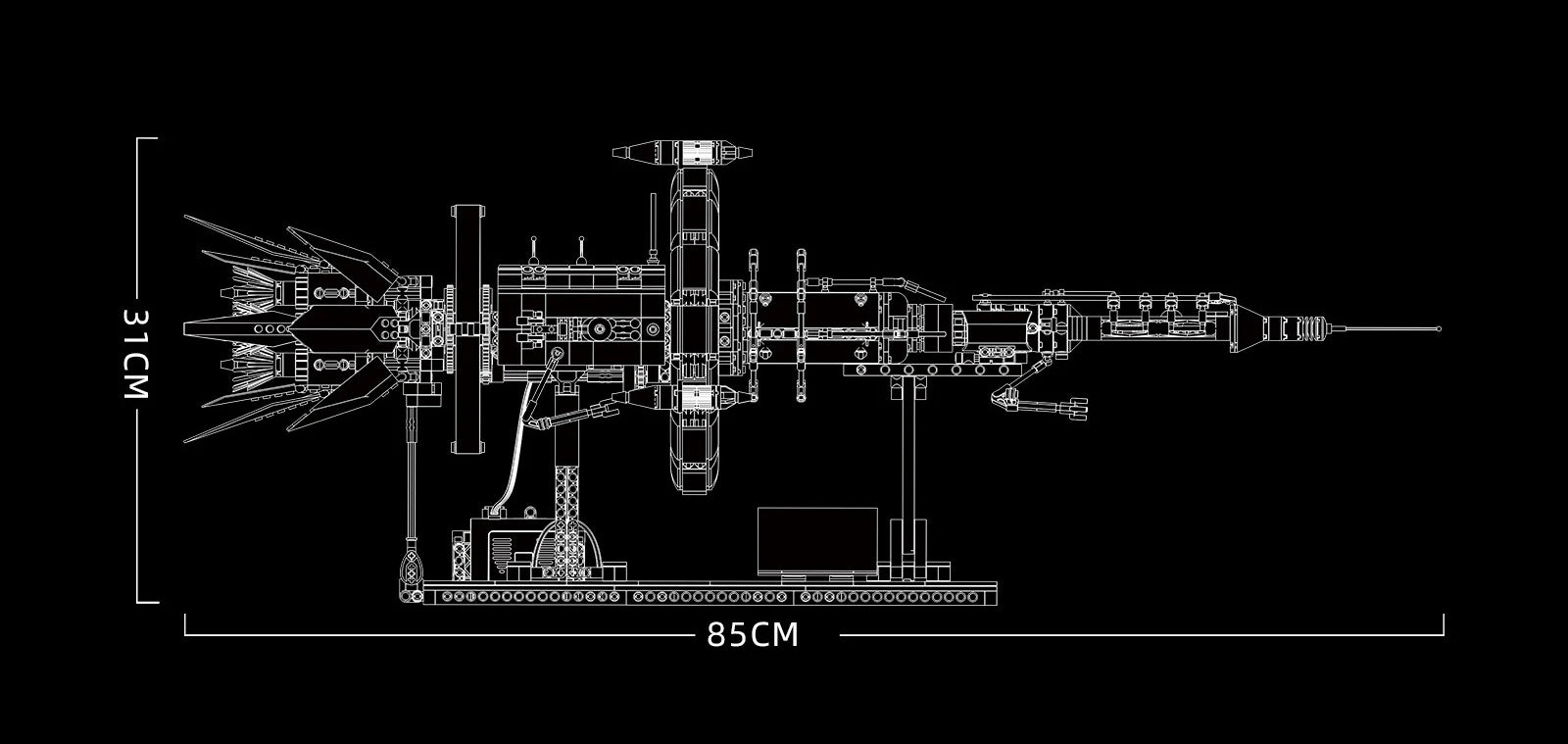Serie de exploración espacial, modelo de bloques de construcción, estación espacial con propulsor y soporte, adornos MOC creativos de escritorio para adultos