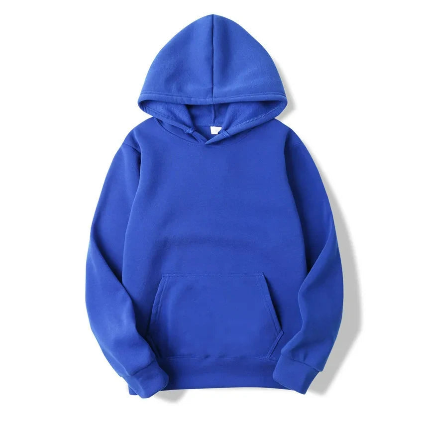Sudadera con Capucha Casual para Hombre y Mujer, Color Sólido