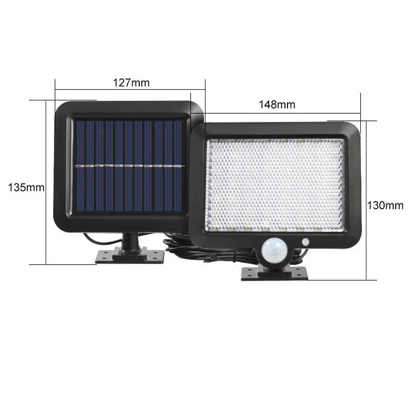 Lámpara Solar de Pared Exterior con Sensor de Movimiento 3 Modos