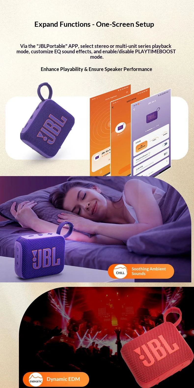 Parlante Bluetooth JBL Go 4 Portátil Impermeable