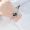 Reloj de pulsera para mujer a la moda, pulsera dorada, esfera pequeña, reloj elegante, nuevo reloj de pulsera de acero bonito para mujer, reloj de pulsera de cuarzo