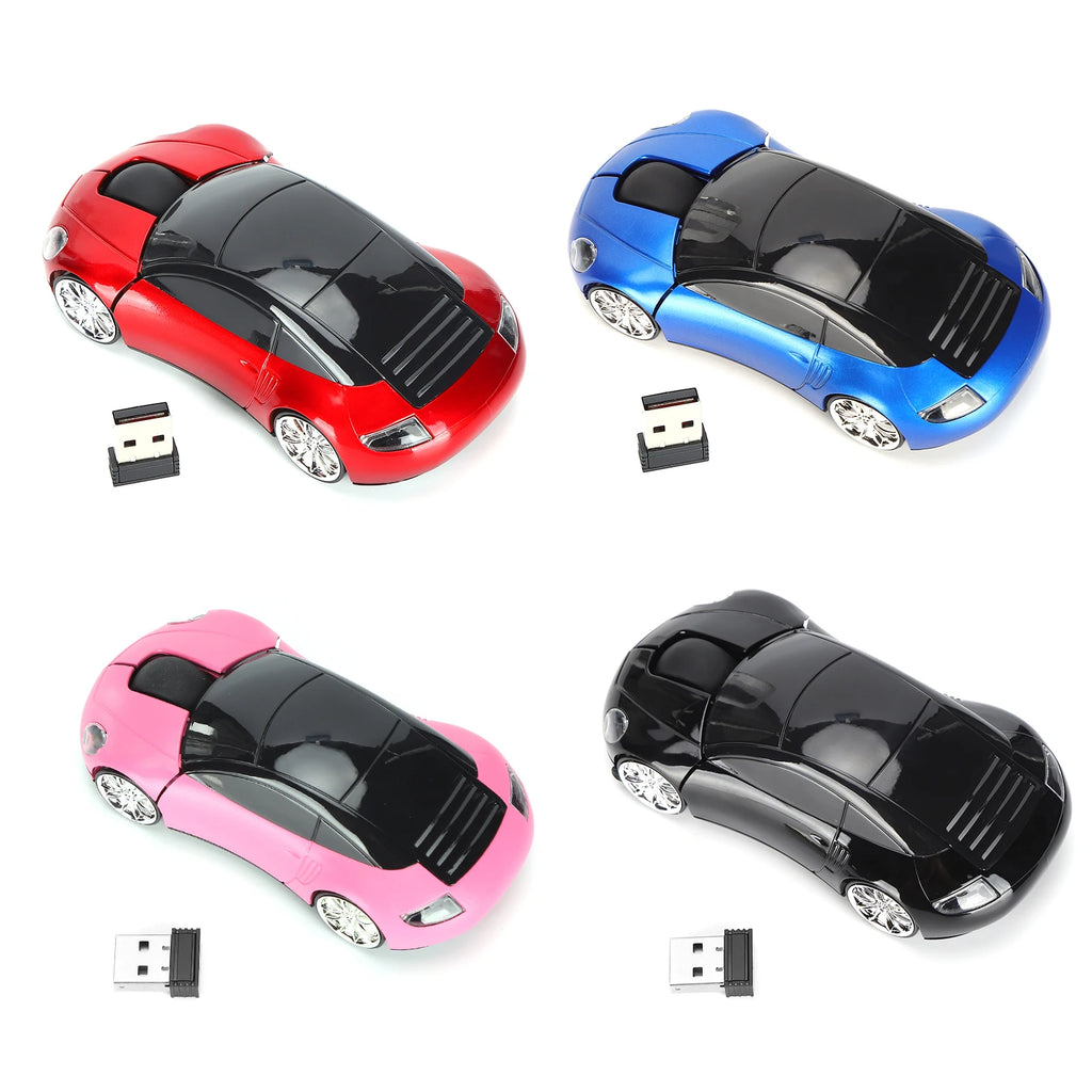 Ratón inalámbrico inteligente en forma de coche, portátil, 2,4G, inalámbrico, con receptor USB, para oficina, ordenador portátil, tableta