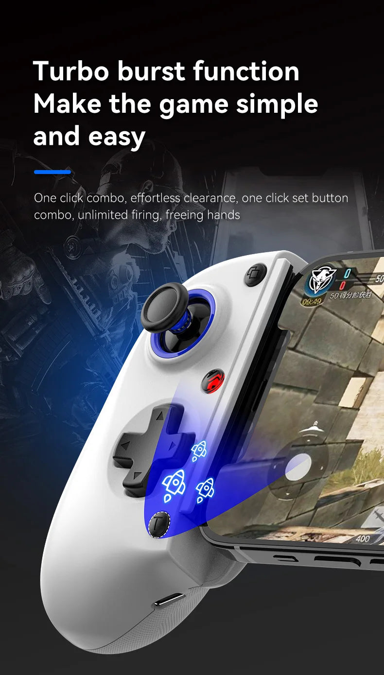Controlador inalámbrico Bluetooth para teléfono, mando para Switch, PS4, PS3, Xbox, iPhone, Android, Steam, móvil, PC, control de juegos.