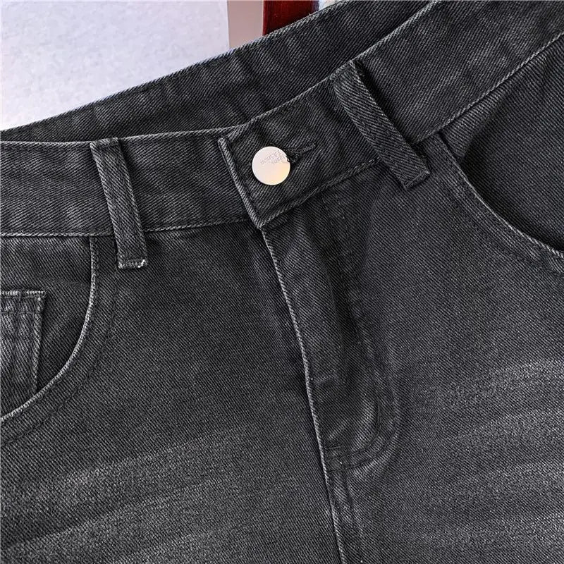 Pantalones Vaqueros Rectos de Lana Gruesa para Mujer, Terciopelo, Invierno