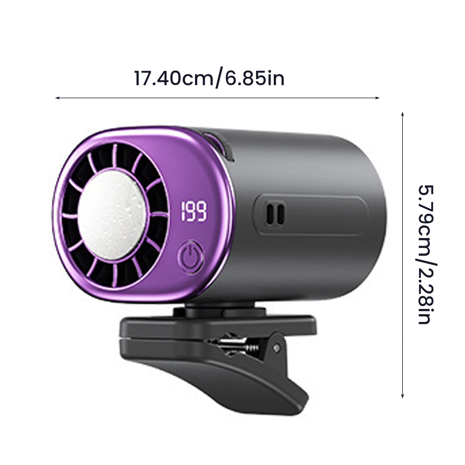 Ventilador de Cuello Colgante con Pantalla LED Recargable
