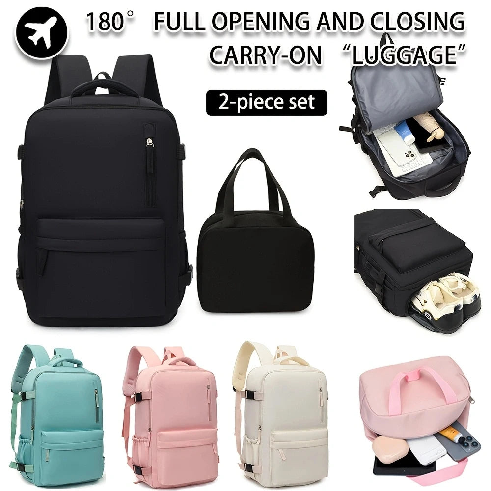 Set 2 Mochilas de Viaje: Mochila 180° y Mini Bolso de Mano