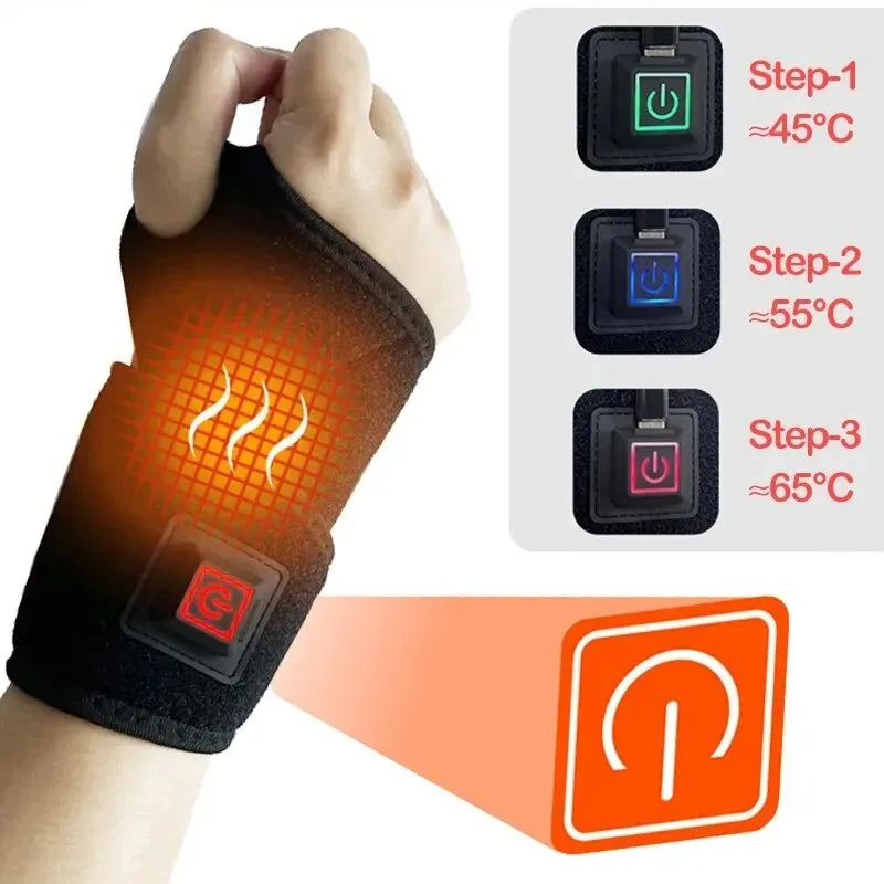 Masajeador de Muñeca con Calefacción Eléctrica USB Transpirable