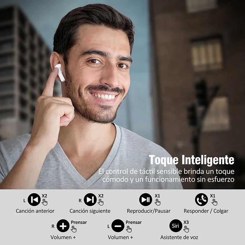 Auriculares TWS Bluetooth con ANC y Control Táctil