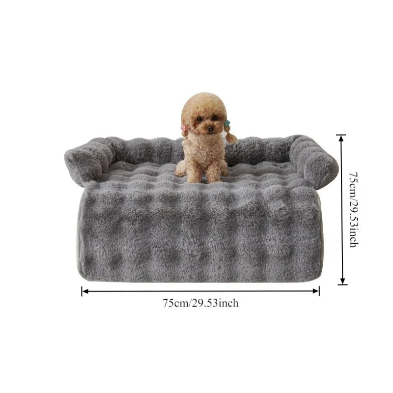 Cama de Felpa de Lujo para Mascotas – Piel Sintética Suave