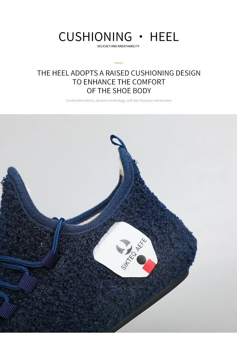 YRZL zapatos de algodón de invierno para hombre, zapatillas de invierno ligeras con cordones cálidos, mocasines de algodón para el hogar y el dormitorio de felpa, zapatos cálidos para hombre