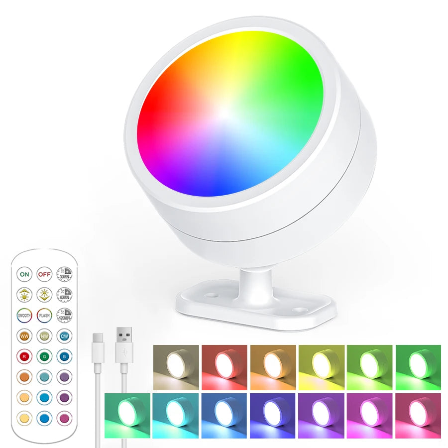 Foco LED Inalámbrico de Pared con Luz Nocturna