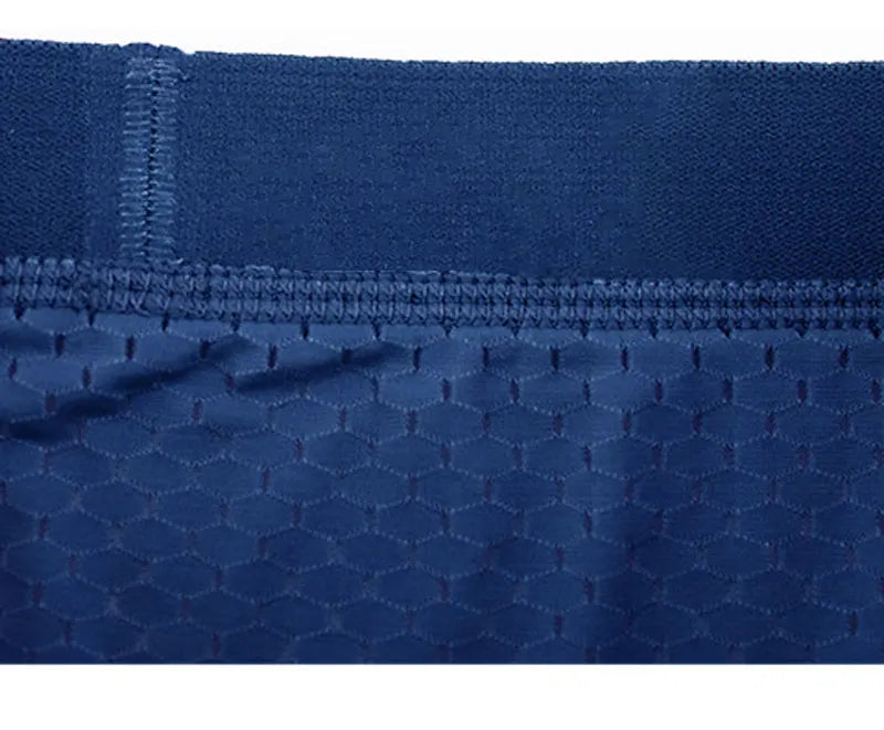 Bóxer de malla para hombre, ropa interior Sexy, Calzoncillos largos, 3 piezas
