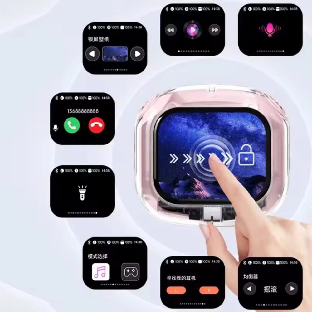 Air Max-auriculares inteligentes con pantalla táctil, cascos intrauditivos TWS, deportivos, Binaural pro, estéreo, con banda sonora, micrófono y graves
