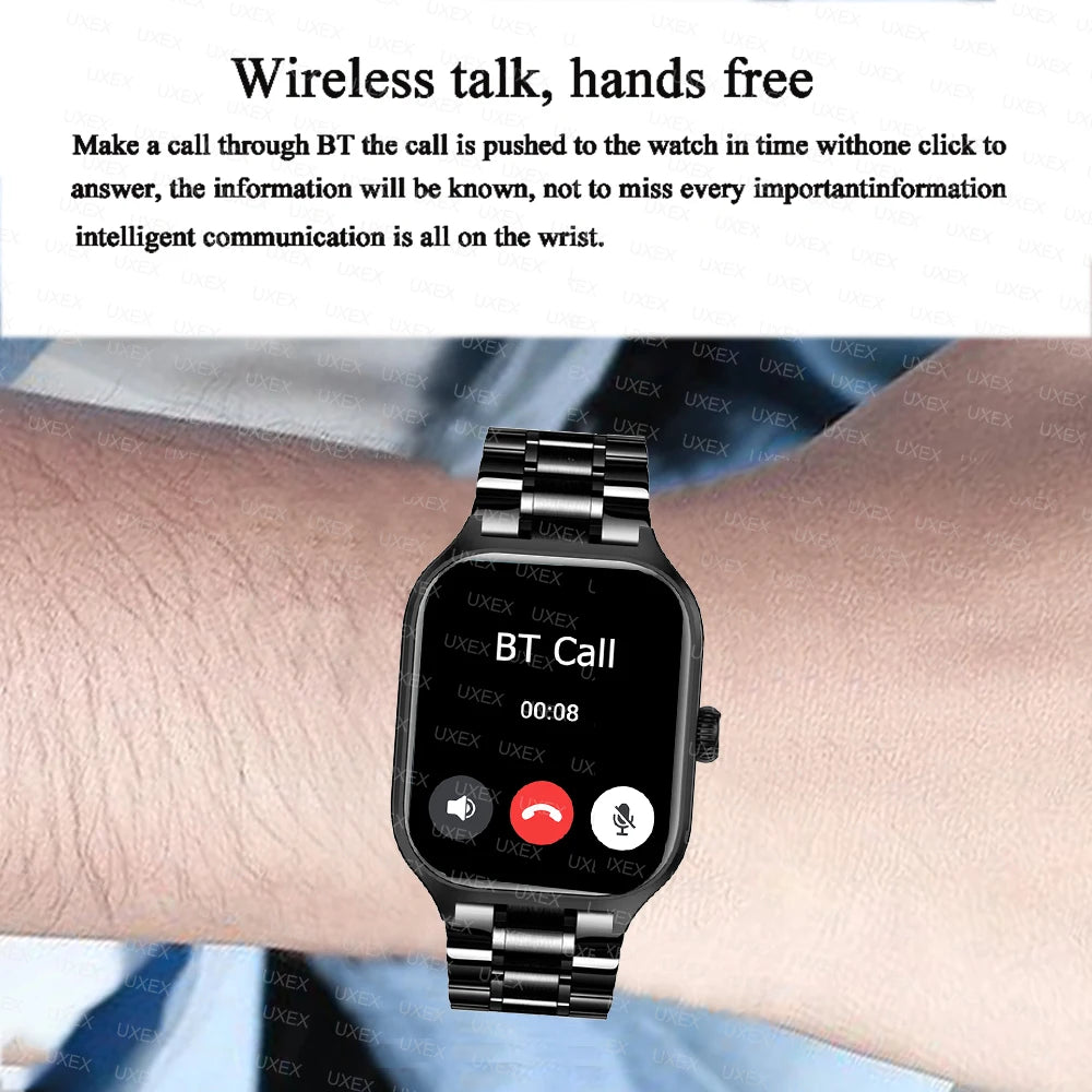 Reloj inteligente Plus para hombres y mujeres, reloj deportivo con pantalla completamente táctil, llamada Bluetooth, teléfono Android, reloj inteligente multidial Digital
