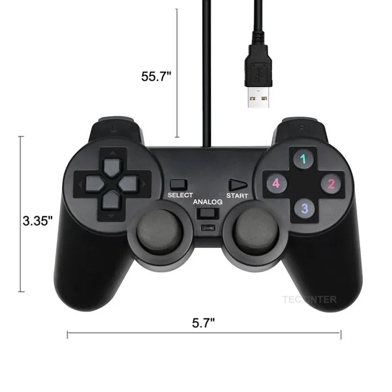 Joystick USB con Cable para Juegos de PC, Controlador de Juegos para Computadora Portátil con Windows, WinXP, Win7, Win8, Win10, Accesorios para Juegos