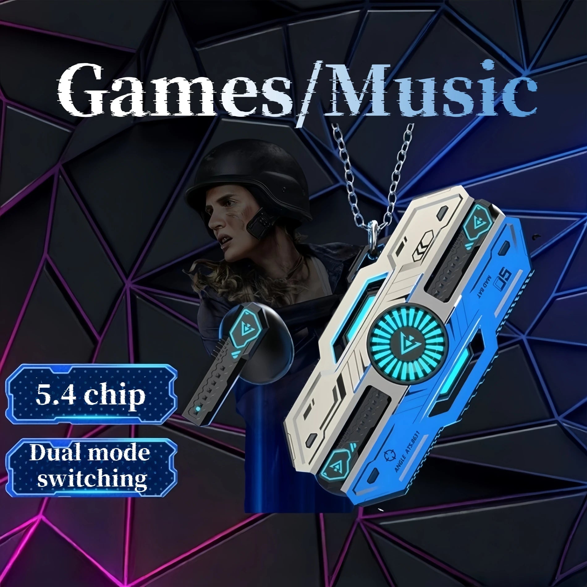Auriculares inalámbricos Bluetooth 5,3, auriculares de baja latencia, llamadas HD, modo dual para juegos