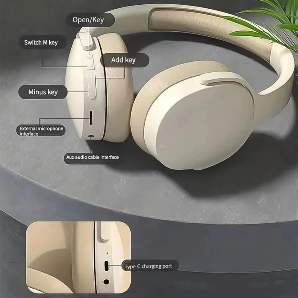 Auriculares Bluetooth 5.3 Over-Ear Deportivos TF/AUX