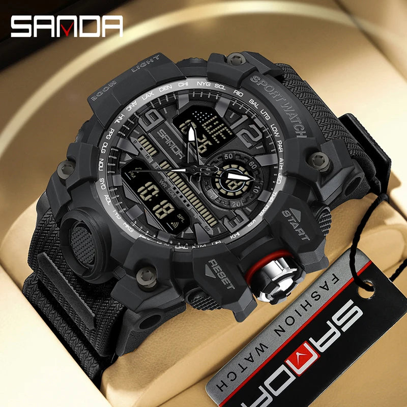 Reloj Digital LED Deportivo SANDA Multifunción para Hombre