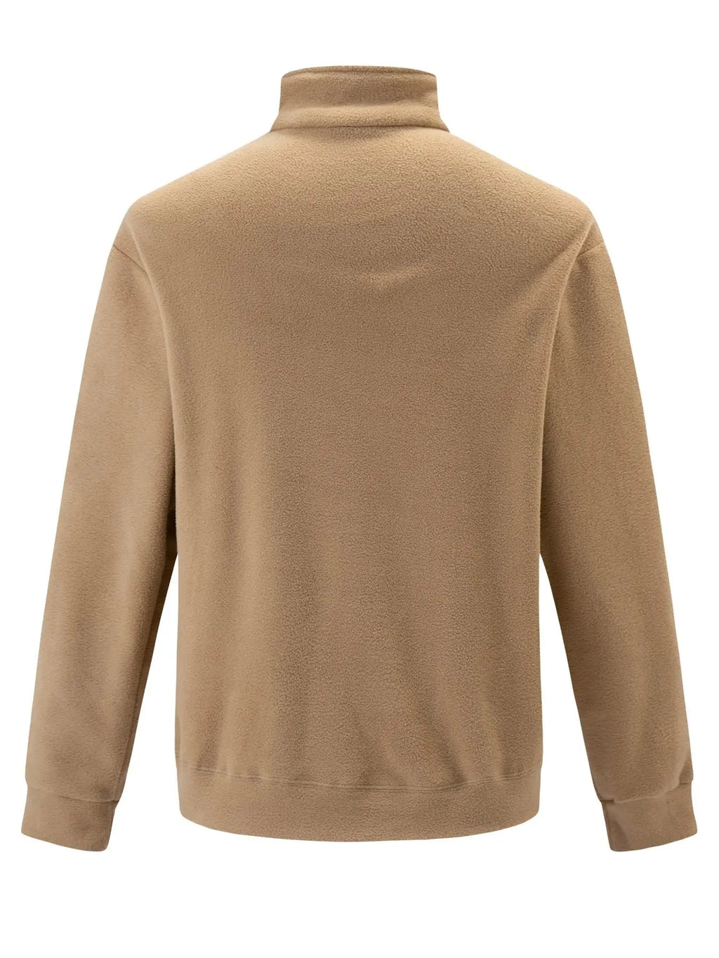 Suéter de forro polar grueso de calidad para hombre, con cuello con cremallera y manga larga, ropa deportiva para hombre, chaqueta softshell para hombre