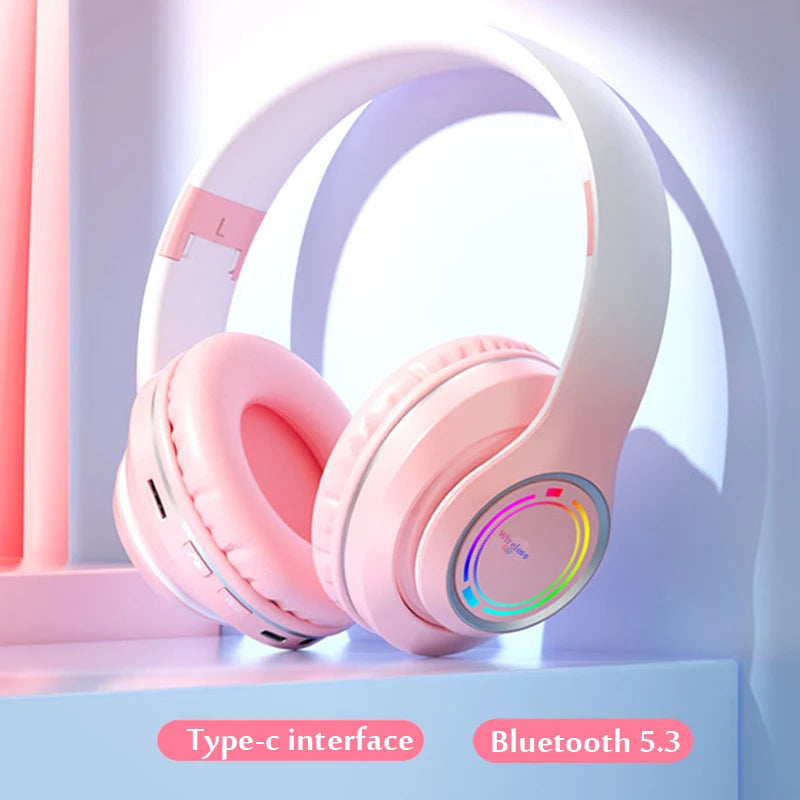 Auriculares Bluetooth Infantiles con Luces LED y Micrófono
