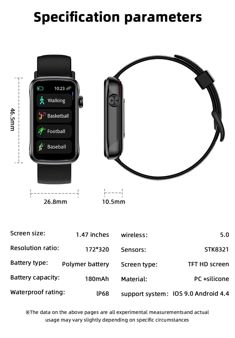 LIGE Reloj Inteligente Táctil 1.47 IP68