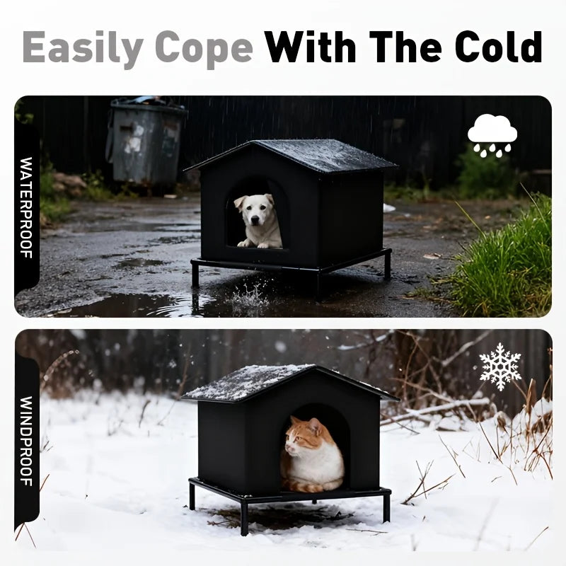 Casa para Gatos de Exterior con Aislamiento Térmico e Impermeable