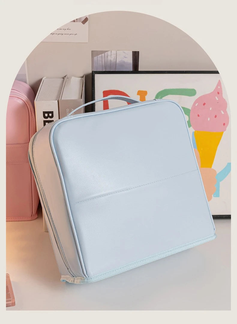 Bolsa de Maquillaje de Viaje para Mujer, Gran Capacidad, Impermeable, Organizador de Cosméticos con Abertura Amplia, Soporte para Brochas Independiente, Fácil Acceso