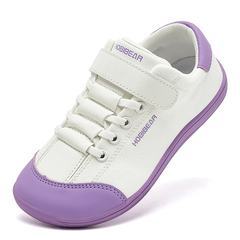HOBIBEAR Zapatillas minimalistas descalzas para niños punta ancha
