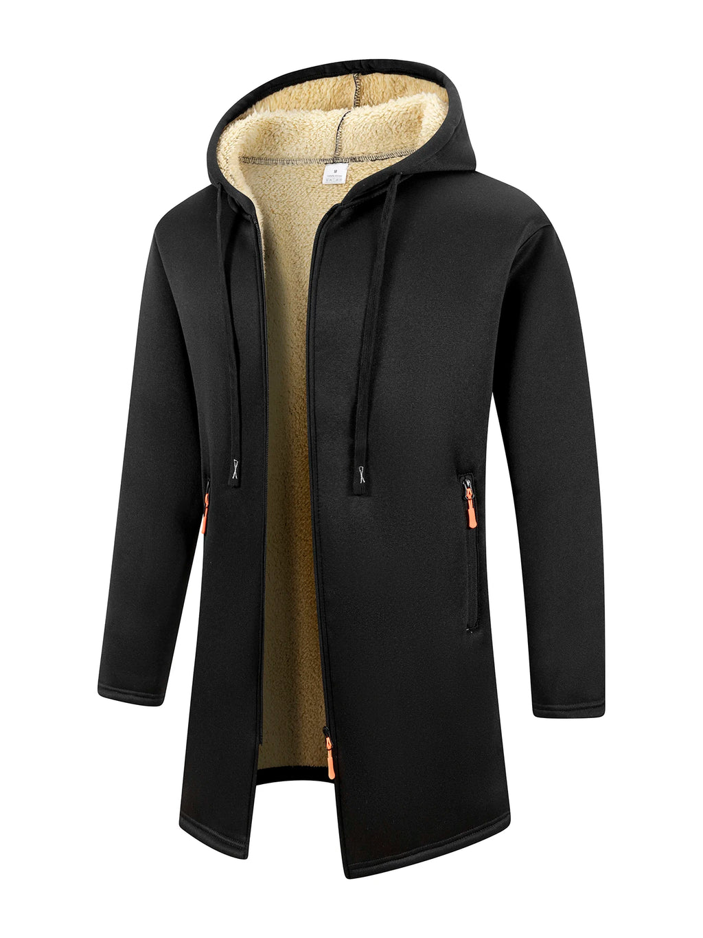 Chaqueta con Capucha Gruesa para Hombre, Cremallera, Abrigo de Invierno