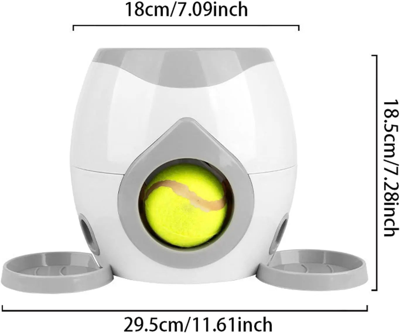 Lanzador Automático de Pelotas para Perros, Máquina Interactiva de Lanzamiento para Interiores y Exteriores, Juguete de Entrenamiento para Mascotas con Estimulación Mental