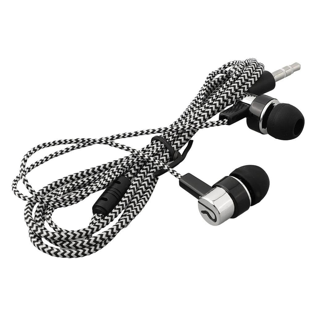 Experimente graves potentes con auriculares internos con cable, auriculares estéreo de 3,5 mm para dispositivos móviles, diseño con aislamiento de ruido