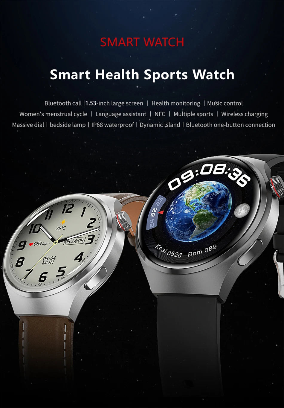 Reloj Inteligente 4 Pro GPS AMOLED Bluetooth