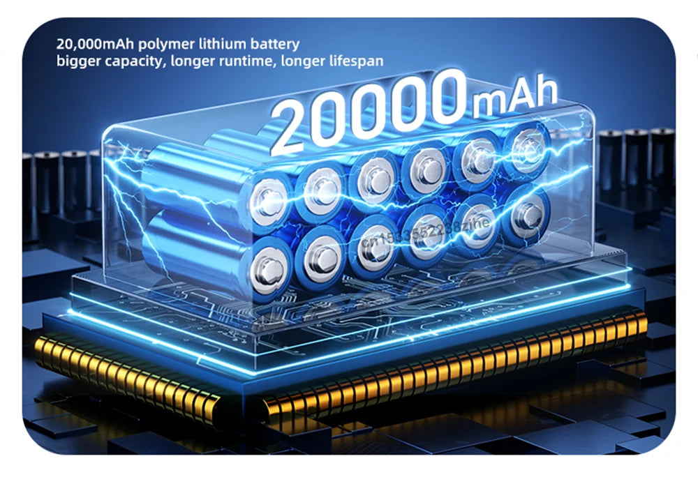 Ventilador de Techo para Acampar 20000mAh con Luz