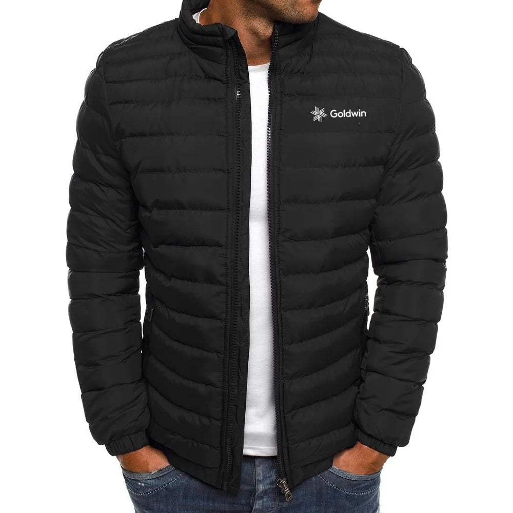 Chaqueta Hombre Otoño Invierno con Cuello Alto y Cremallera