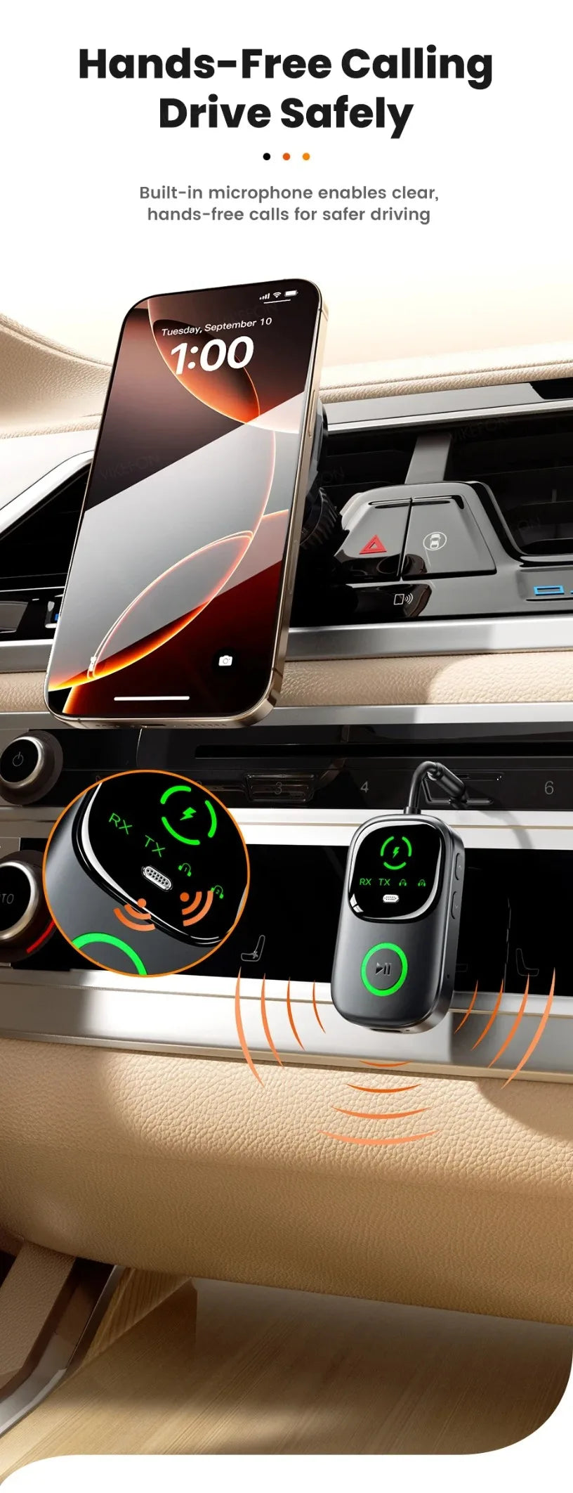 Nuevo receptor/transmisor de audio Bluetooth 5,4, adaptador Bluetooth para televisores, auriculares, coches y otros dispositivos con un conector de 3,5 MM