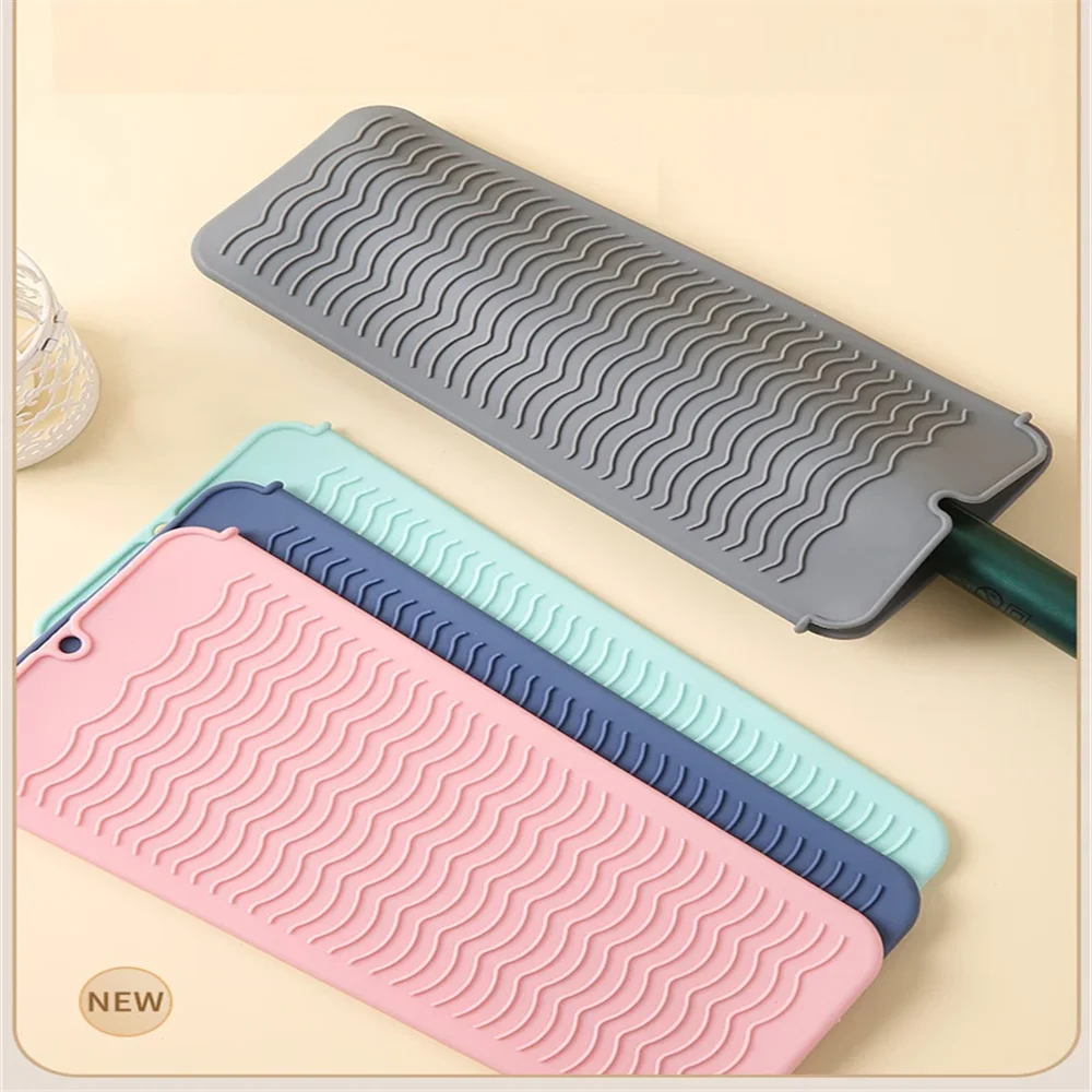 Nueva estera de silicona de talla grande resistente al calor, herramientas calientes portátiles de viaje, cubierta de almohadilla para rizador, plancha de pelo plana
