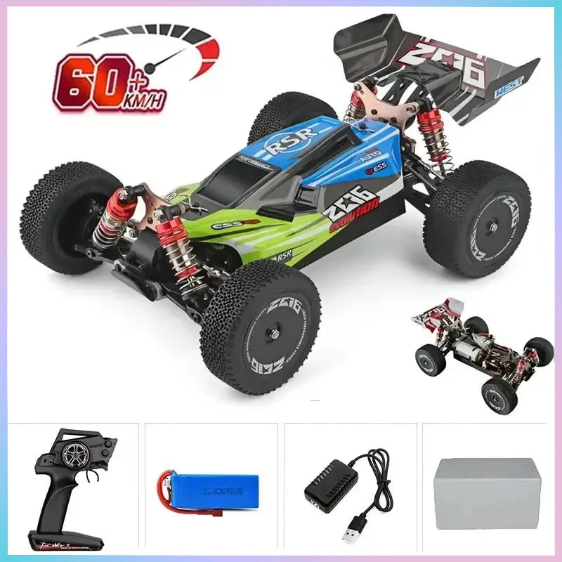 75 KM/H WLtoys 124016 V8 RC coche sin escobillas 4WD eléctrico de alta velocidad todoterreno Control remoto Drift Rc coches para adultos Juguetes