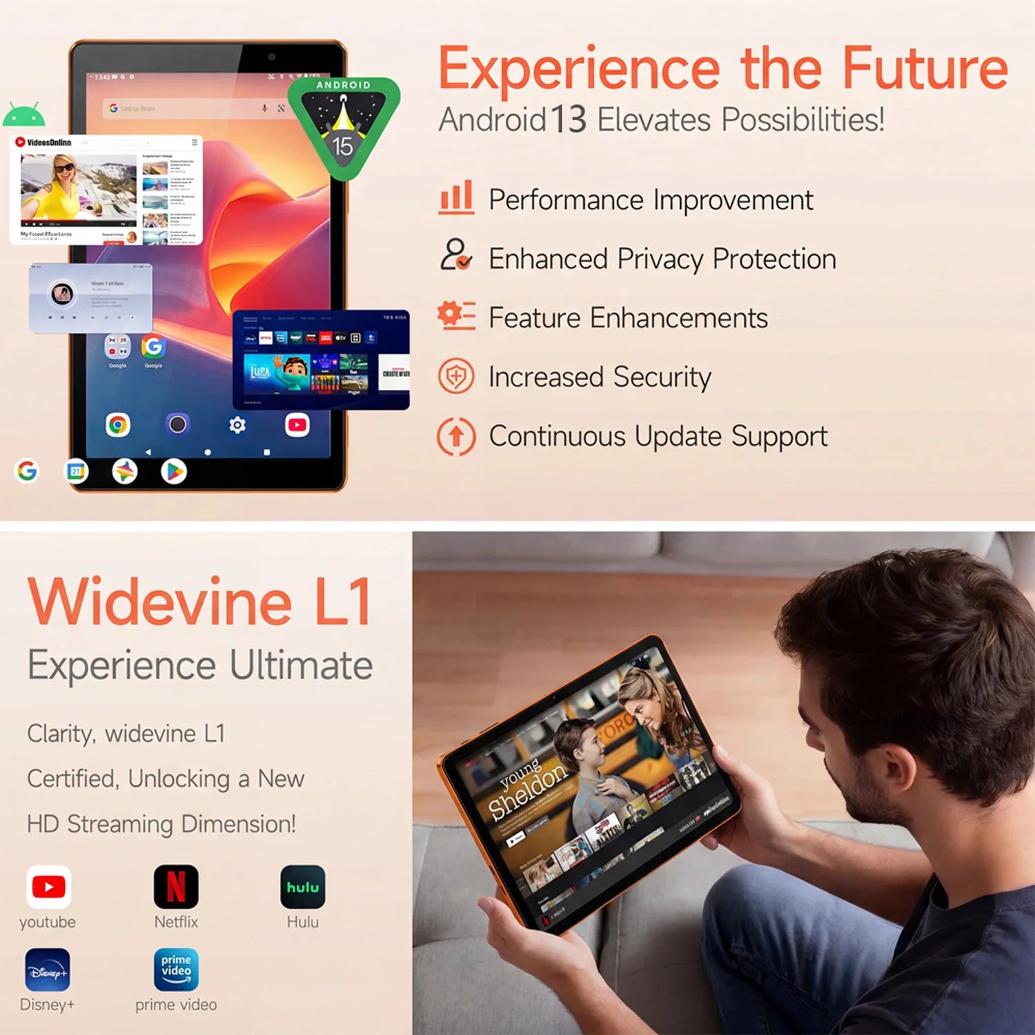 Nuevas tabletas Android de 9 pulgadas, Octa Core, 4GB+64GB ROM, cámaras duales, 5G WiFi, tableta PC con IA para acelerar la velocidad, batería de 6000mAh, tableta infantil de Google.
