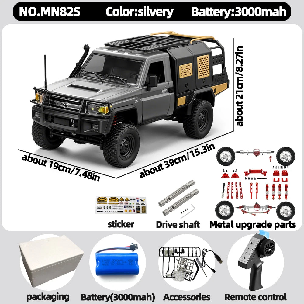 Camioneta RC 1/12 4WD, Simulación LC79, Todoterreno para Escalada