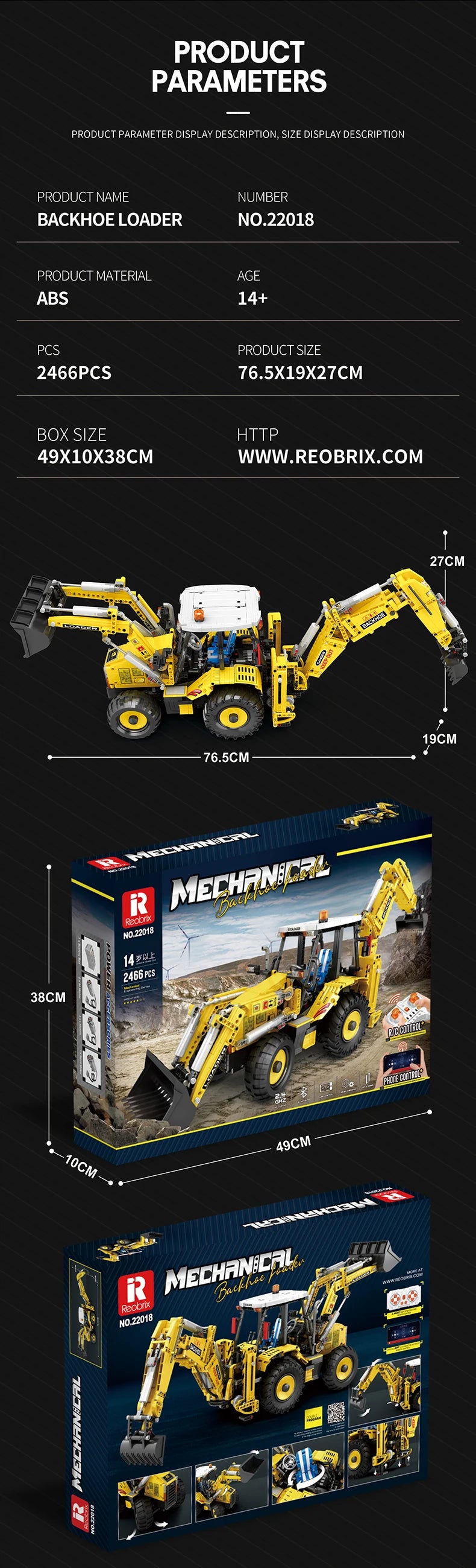 Nuevo 2466 Uds Bulldozer excavadora camión Control remoto modelo bloques de construcción rompecabezas juguete cumpleaños regalos de navidad para niño