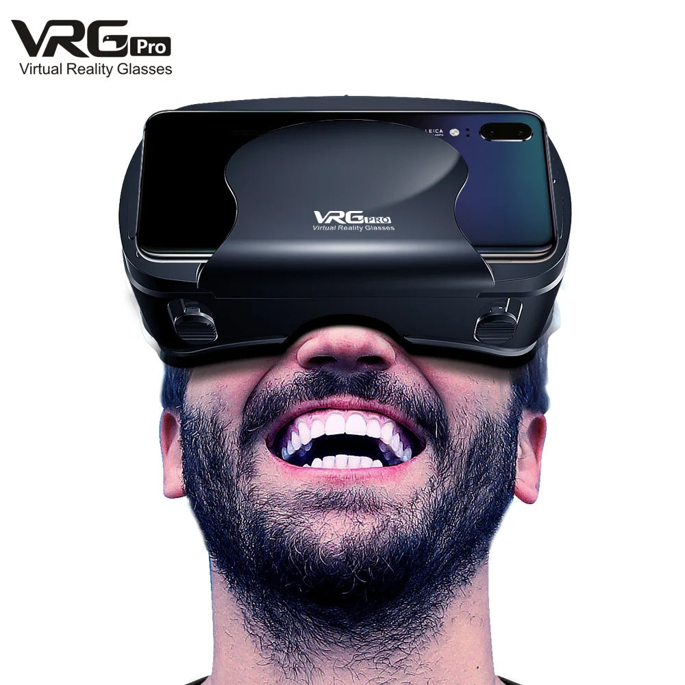 VRG Pro 3D gafas de realidad Virtual VR dispositivos auriculares Viar gafas lentes de casco inteligentes para teléfonos inteligentes visor dispositivos móviles