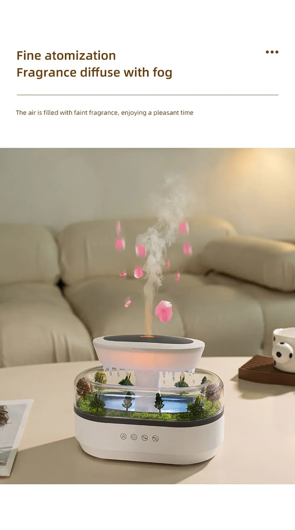 Humidificador Gota de Lluvia con Luz Ambiente
