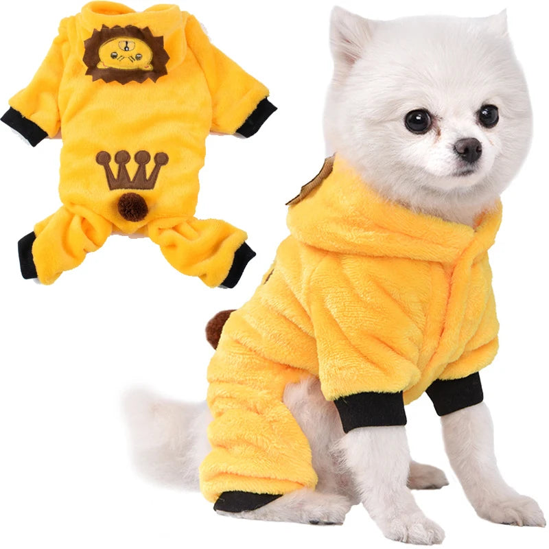 Suéter con Capucha para Perros y Gatos - Ropa Polar Cálida para Mascotas