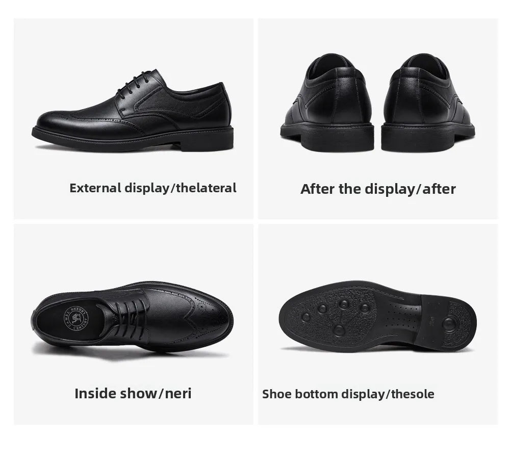 Golden Camel Zapatos informales para hombre, cómodos, antideslizantes, de cuero, con suela suave, zapatos planos para caminar, zapatos de vestir ligeros