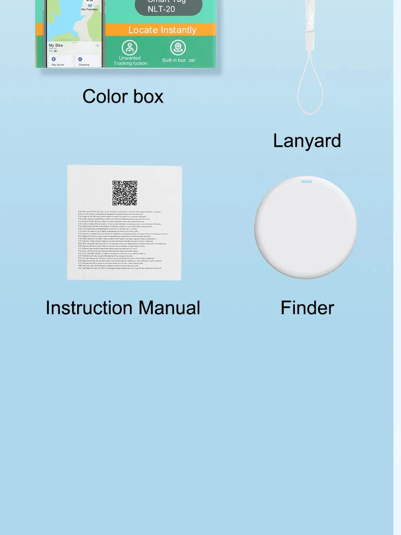 Mini Rastreador Inteligente Compatible con la Aplicación Apple Find My, Localizador Antipérdida para Mascotas, Perros, Gatos, Llaves, Carteras, Equipaje, Teléfonos, Niños, Ancianos