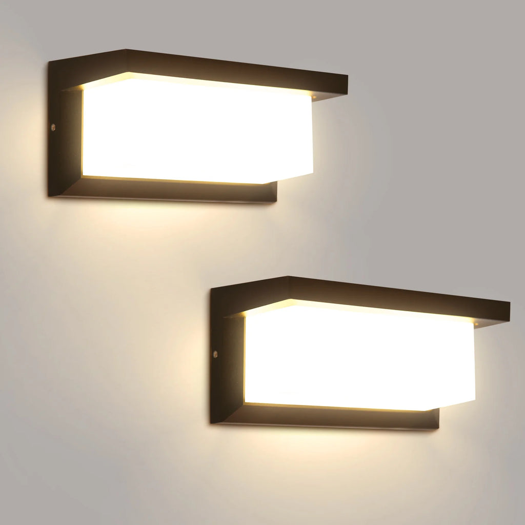 Aplique de Pared LED Moderno Negro IP65 25W para Interior