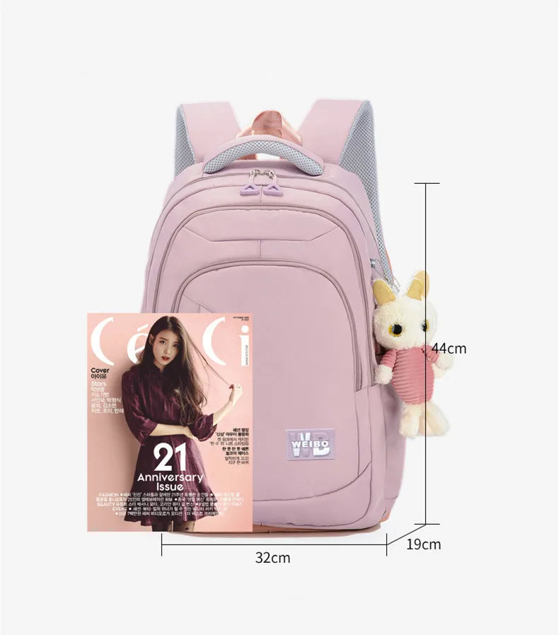 Mochila escolar para niña, mochila para adolescentes, mujeres y niños, mochila escolar rosa para primaria, mochila alta para adolescentes y niños
